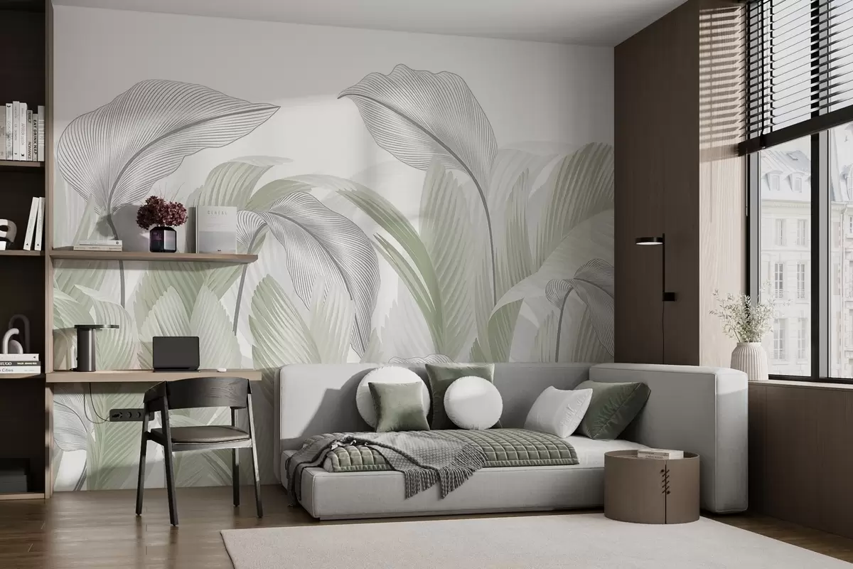 wall murals Бујно лишће w02508v3