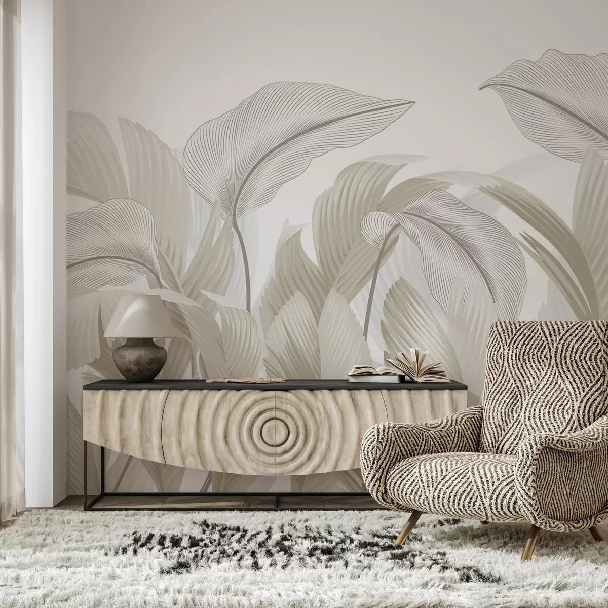 wall murals Бујно лишће w02508v4