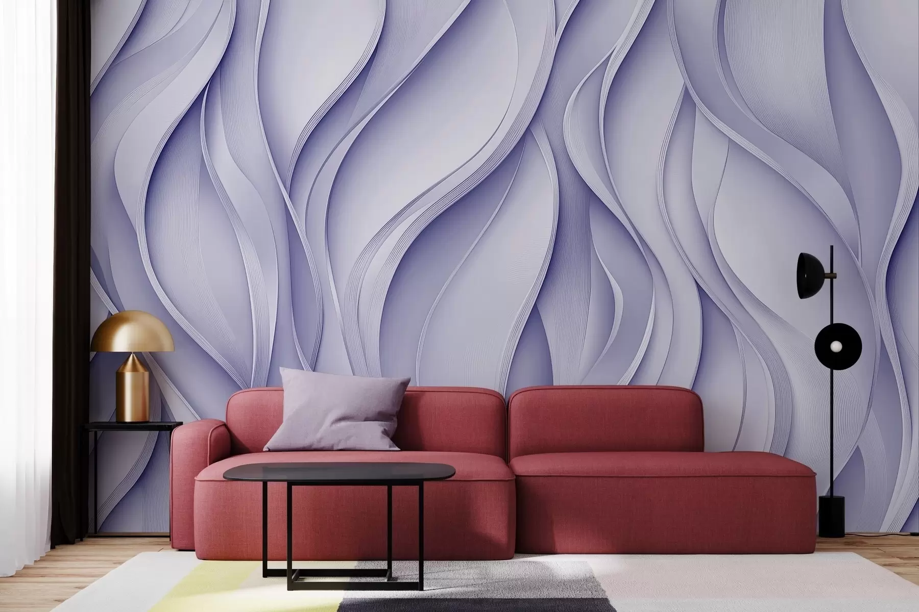 wall murals Обимни таласи w02509v2