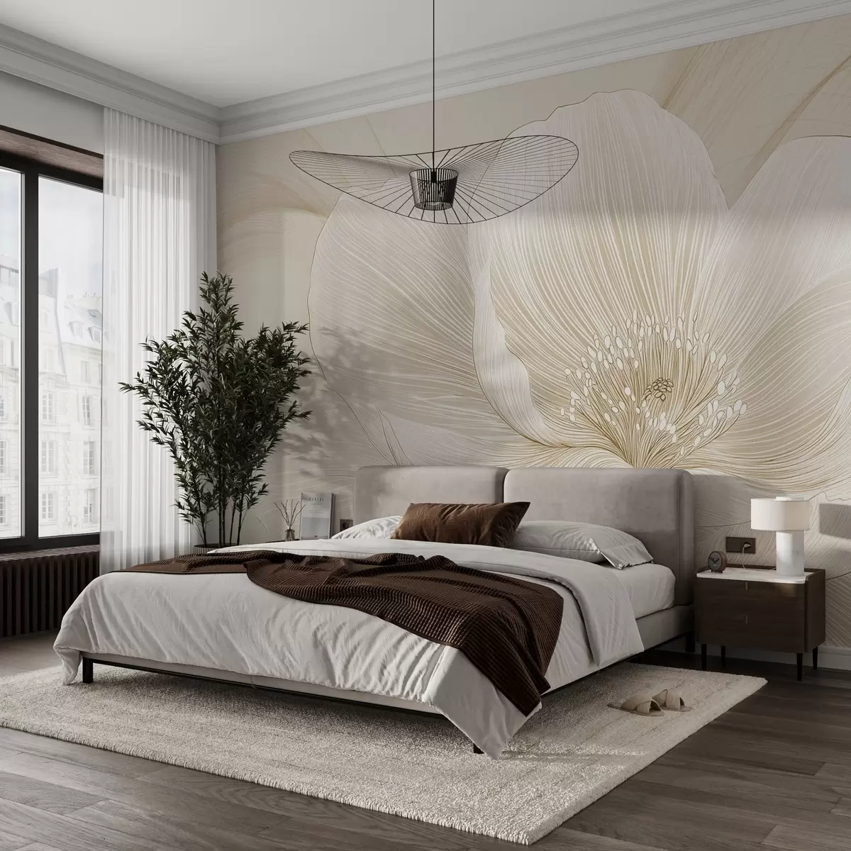 wall murals Нацртан велики цвет w02511