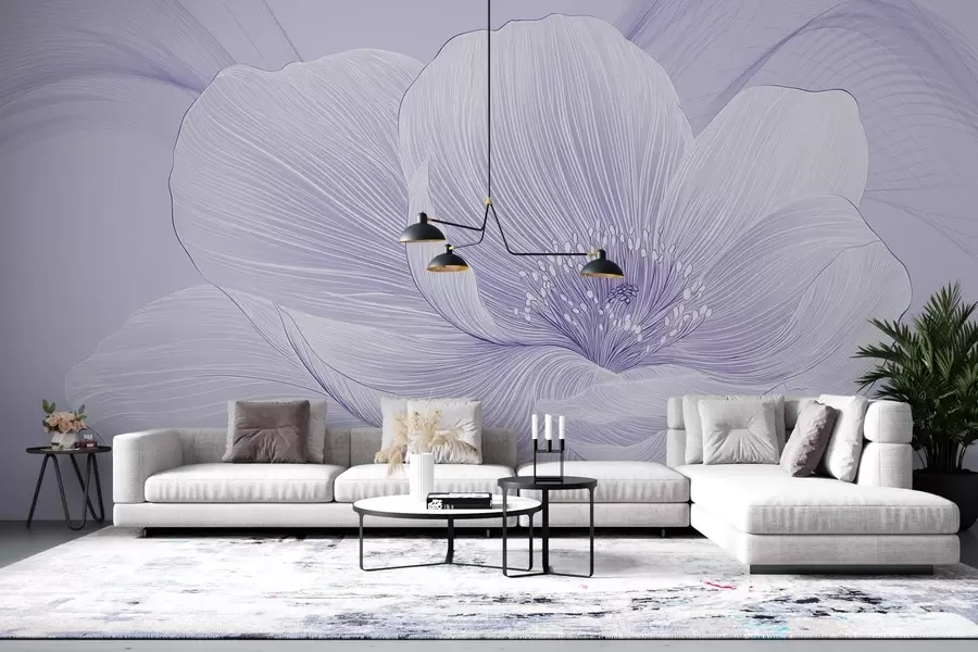 wall murals Нацртан велики цвет w02511v2