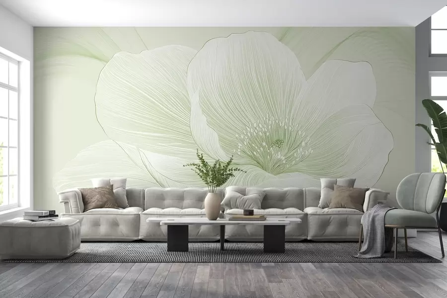 wall murals Нацртан велики цвет w02511v3
