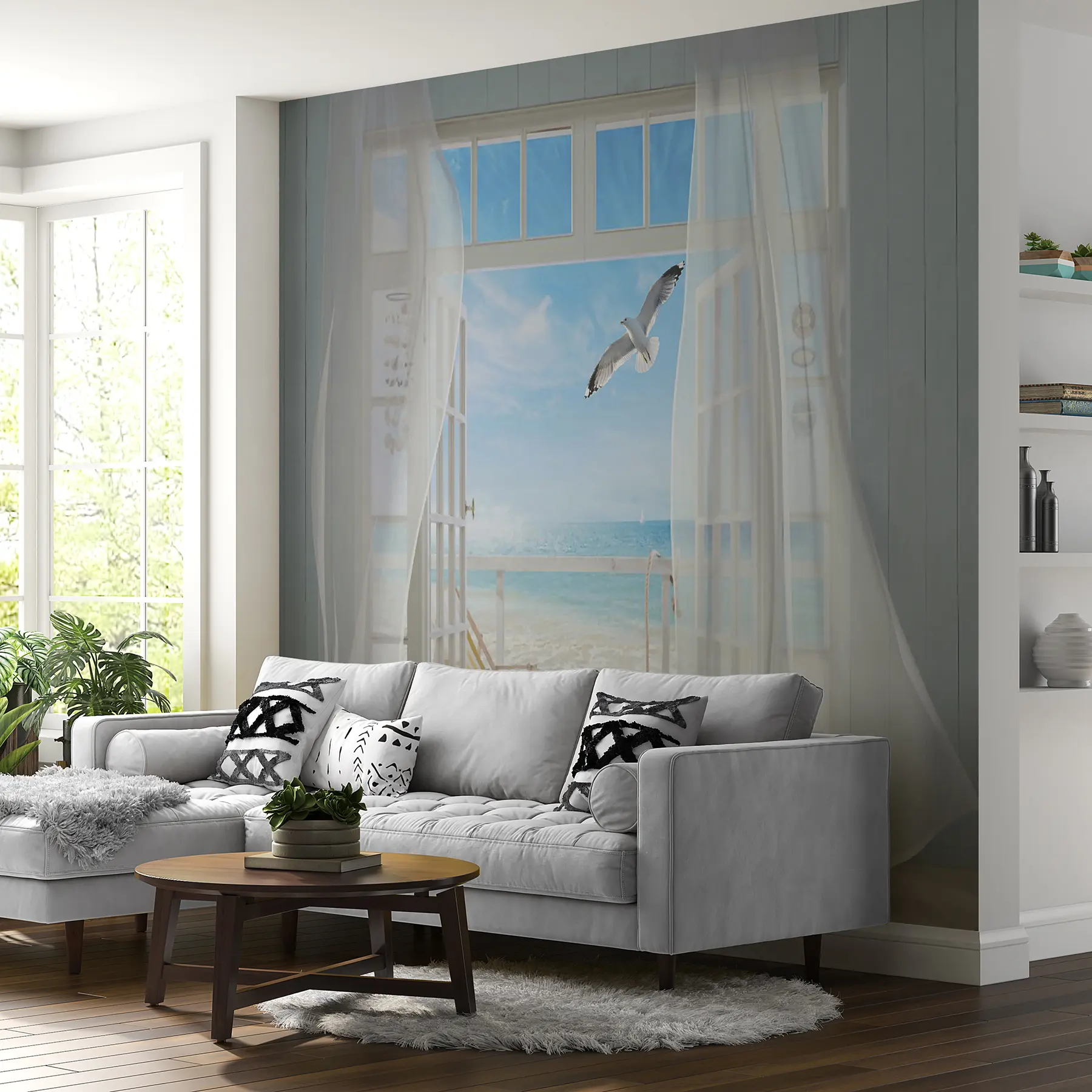 wall murals Море и галеб у прозору u40534