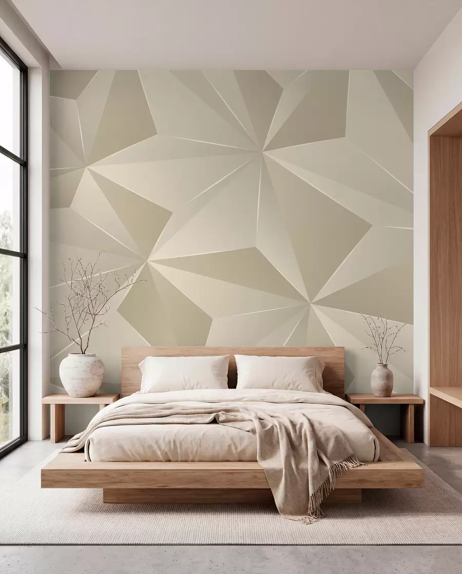wall murals Беиге Геометриц Релиеф u42449