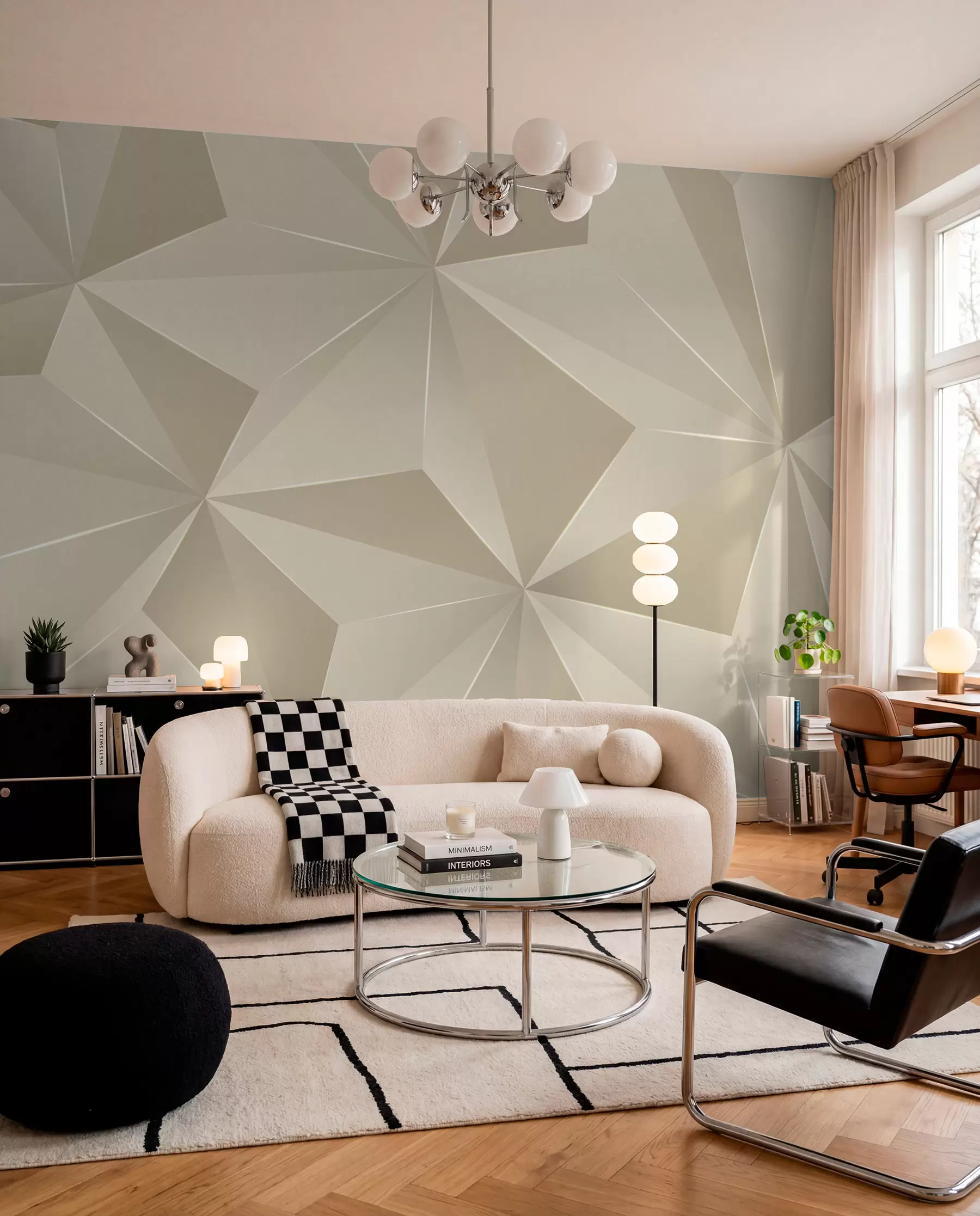 wall murals Беиге Геометриц Релиеф u42449
