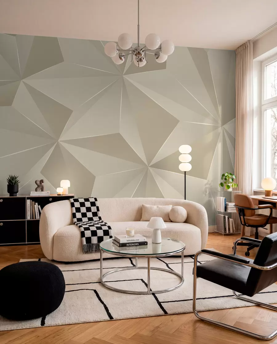 wall murals Беиге Геометриц Релиеф u42449