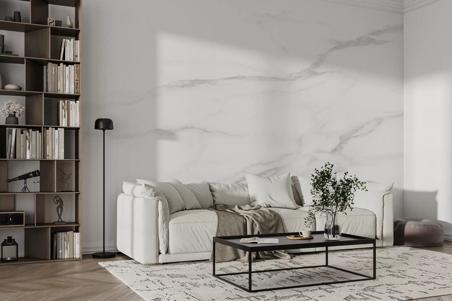 wall murals Бели мермер u45596