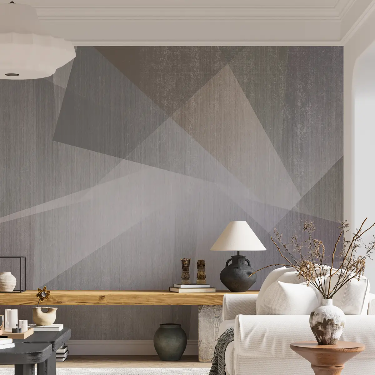 wall murals Правоугаоник, сива е арт u45929