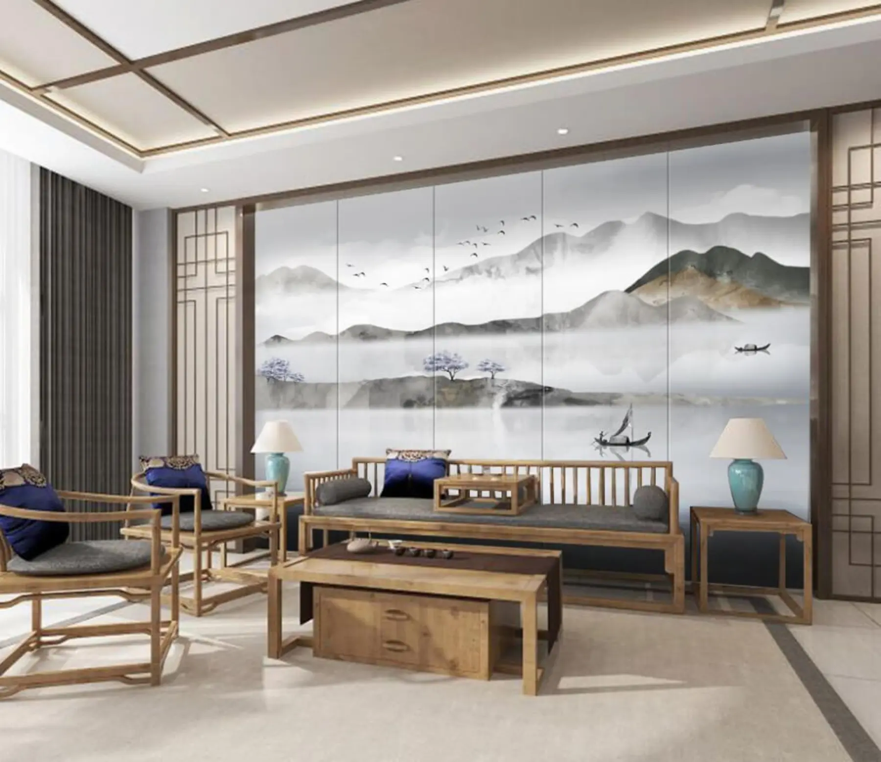 wall murals Вода, небо и планина u46157