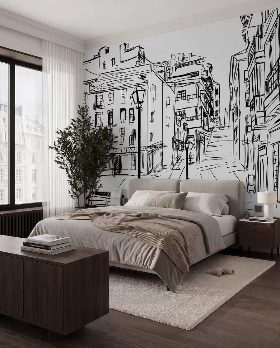 wall murals Зграда, црна и инфраструктура u51061