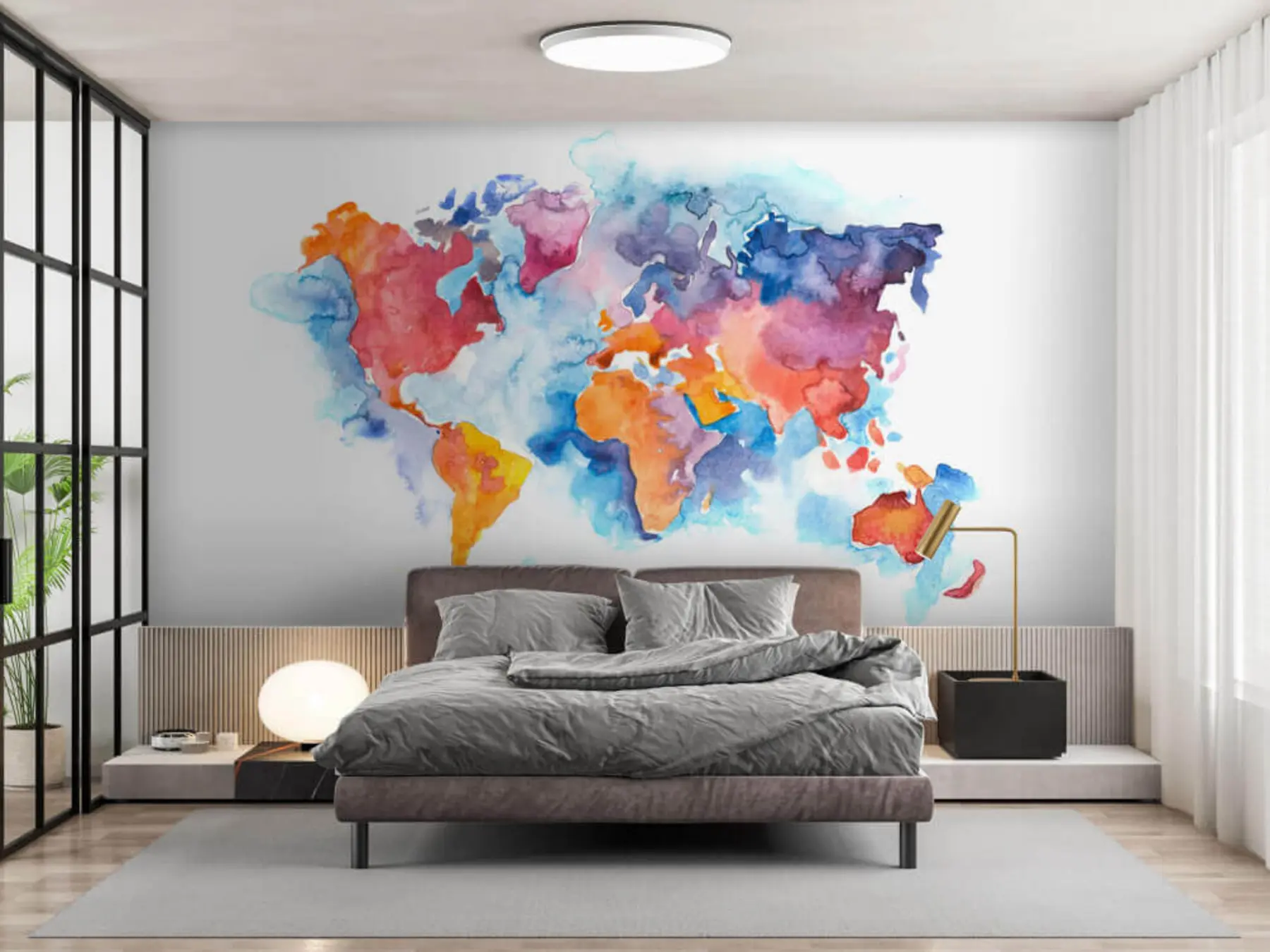 wall murals Боја, свет е фонт u51100