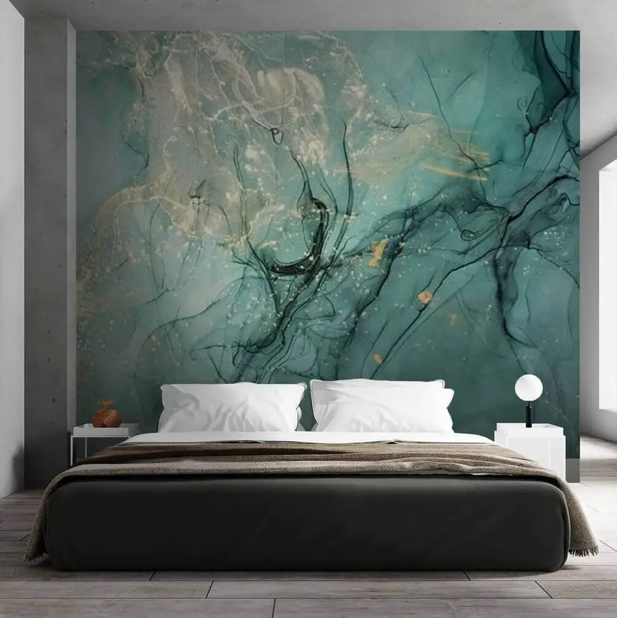 wall murals Тиркизни мермер са фином измаглицом u51399