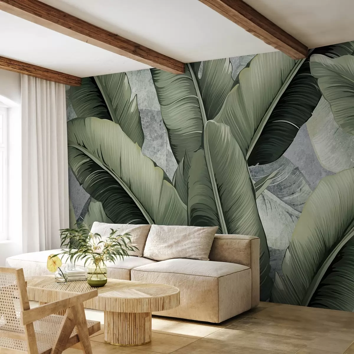 wall murals листови банане w08511