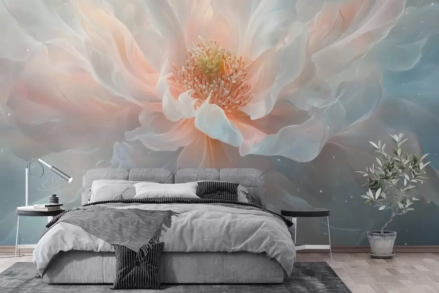 wall murals сањива, етерична слика великог, нежног цвета у меким пастелним тоновима w02545