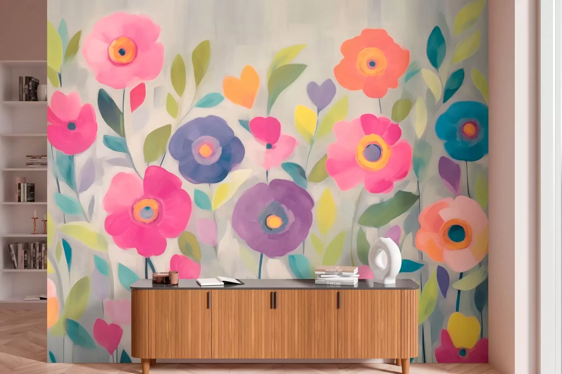 wall murals Шарено цвеће w08541