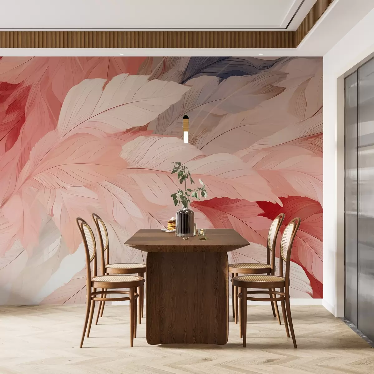 wall murals Перје у деликатним попречним пресецима w02598