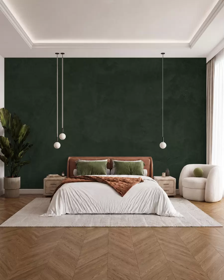 wall murals Зелена позадина са ефектом бетонског зида w02553v1