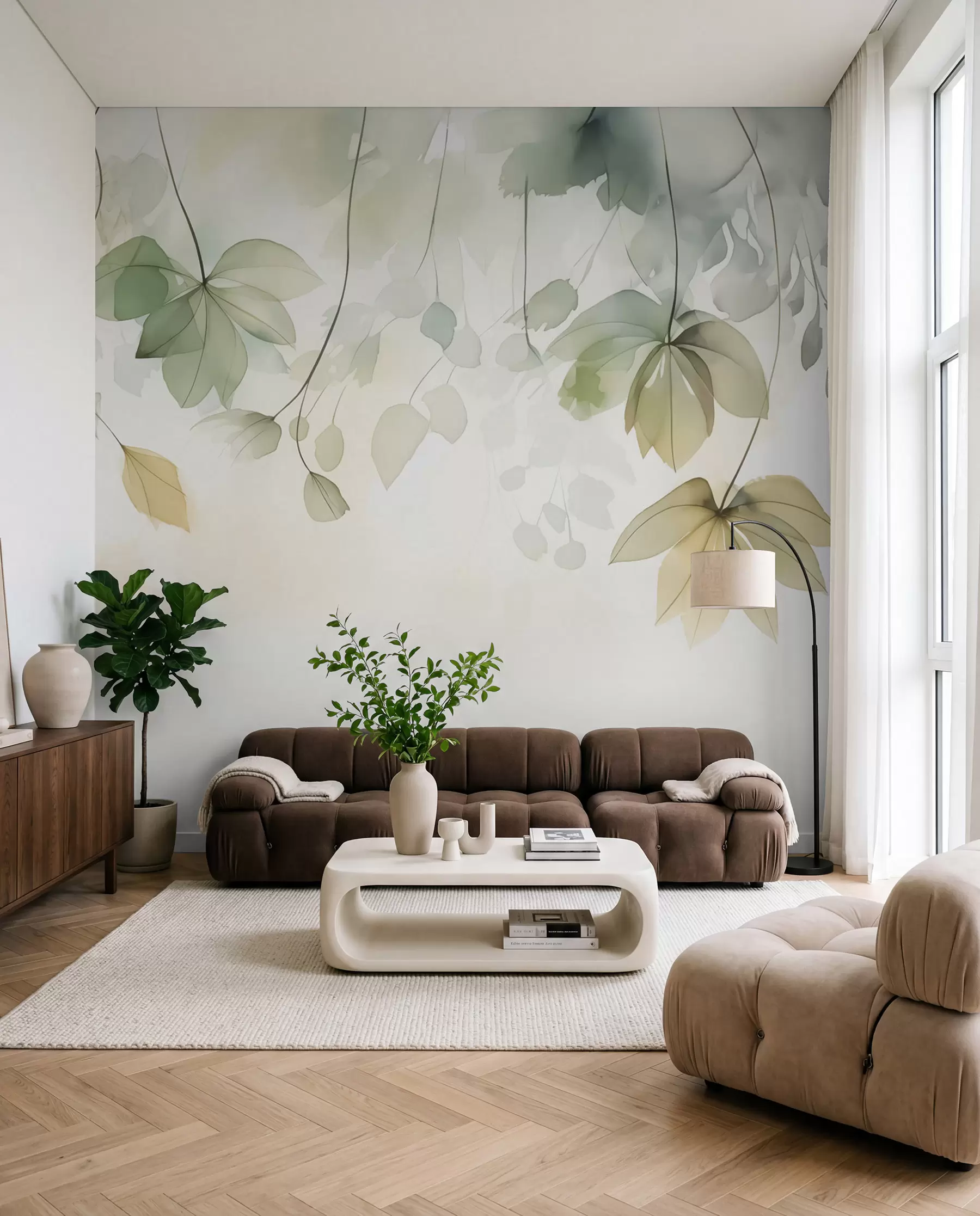 wall murals Апстрактна вегетација имитација акварела w02637
