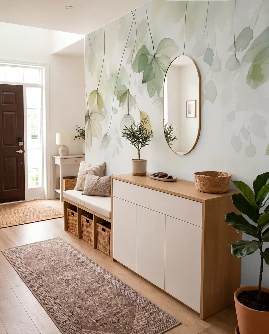 wall murals Апстрактна вегетација имитација акварела w02637