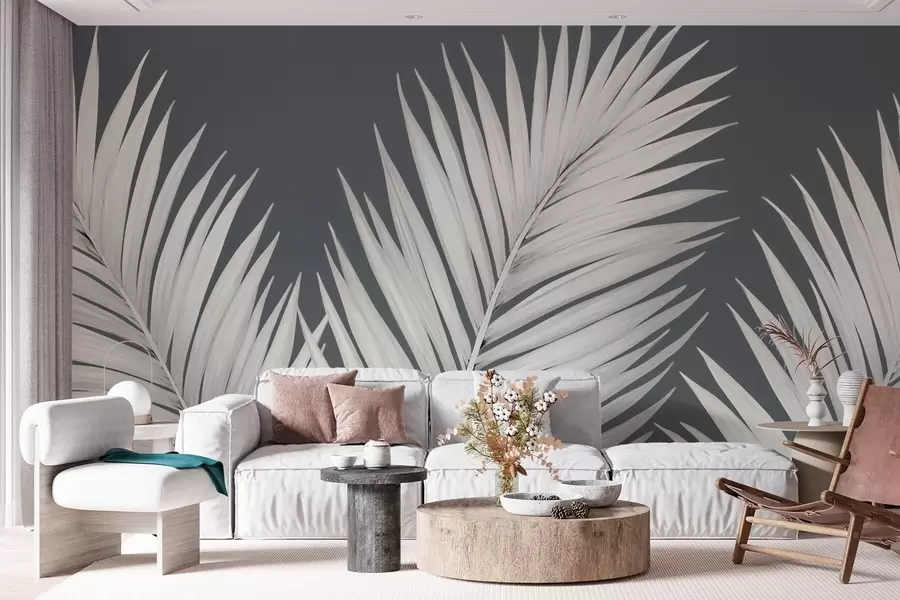 wall murals Палмино лишће са лишћем w02569