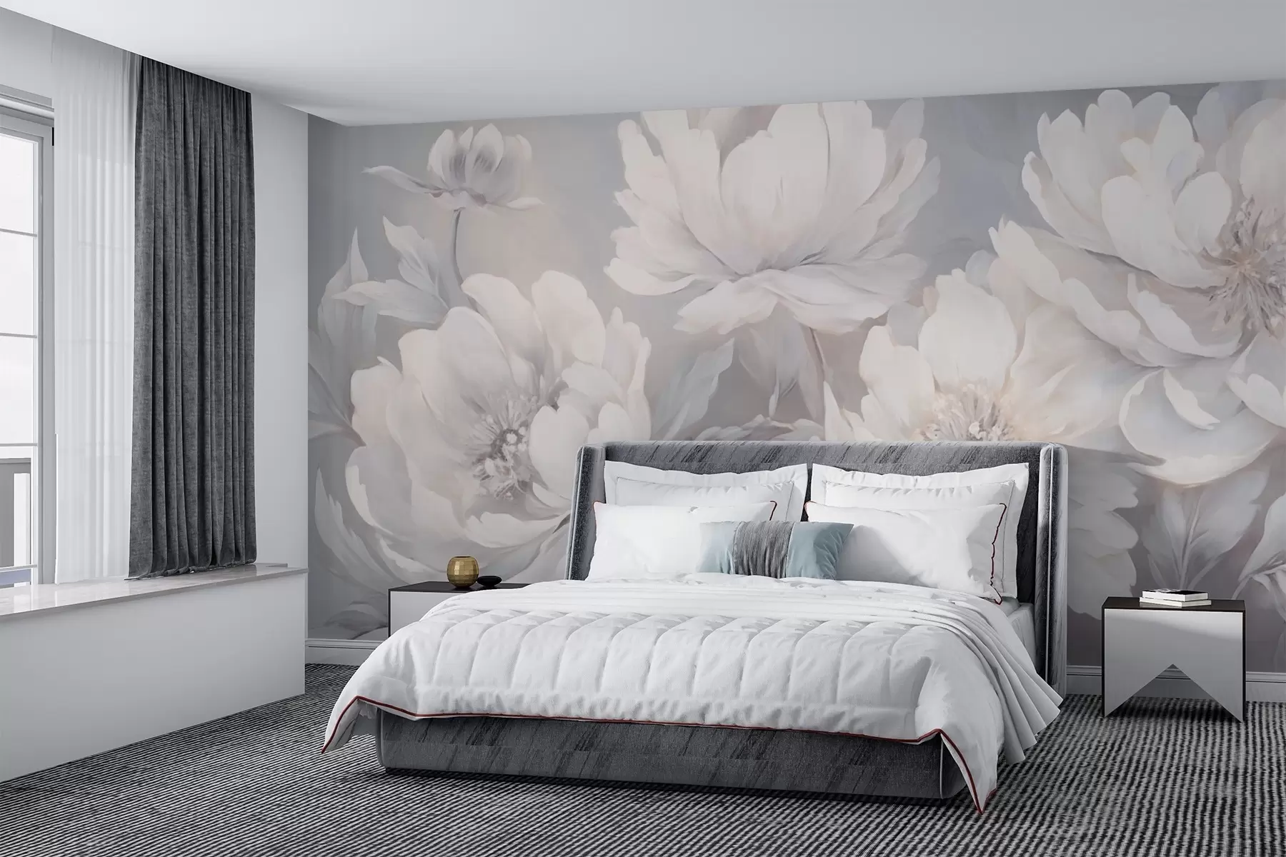 wall murals Велики светли божури w02572