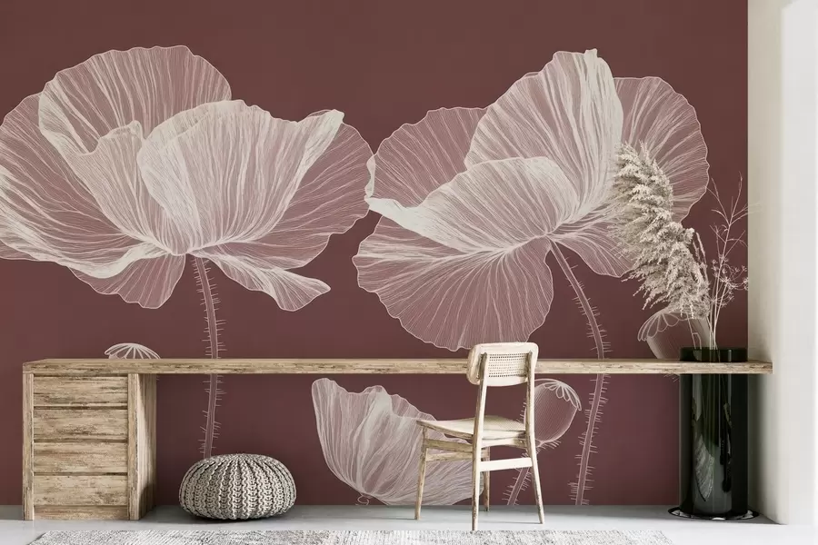 wall murals Осликани дивљи мак w02622v1