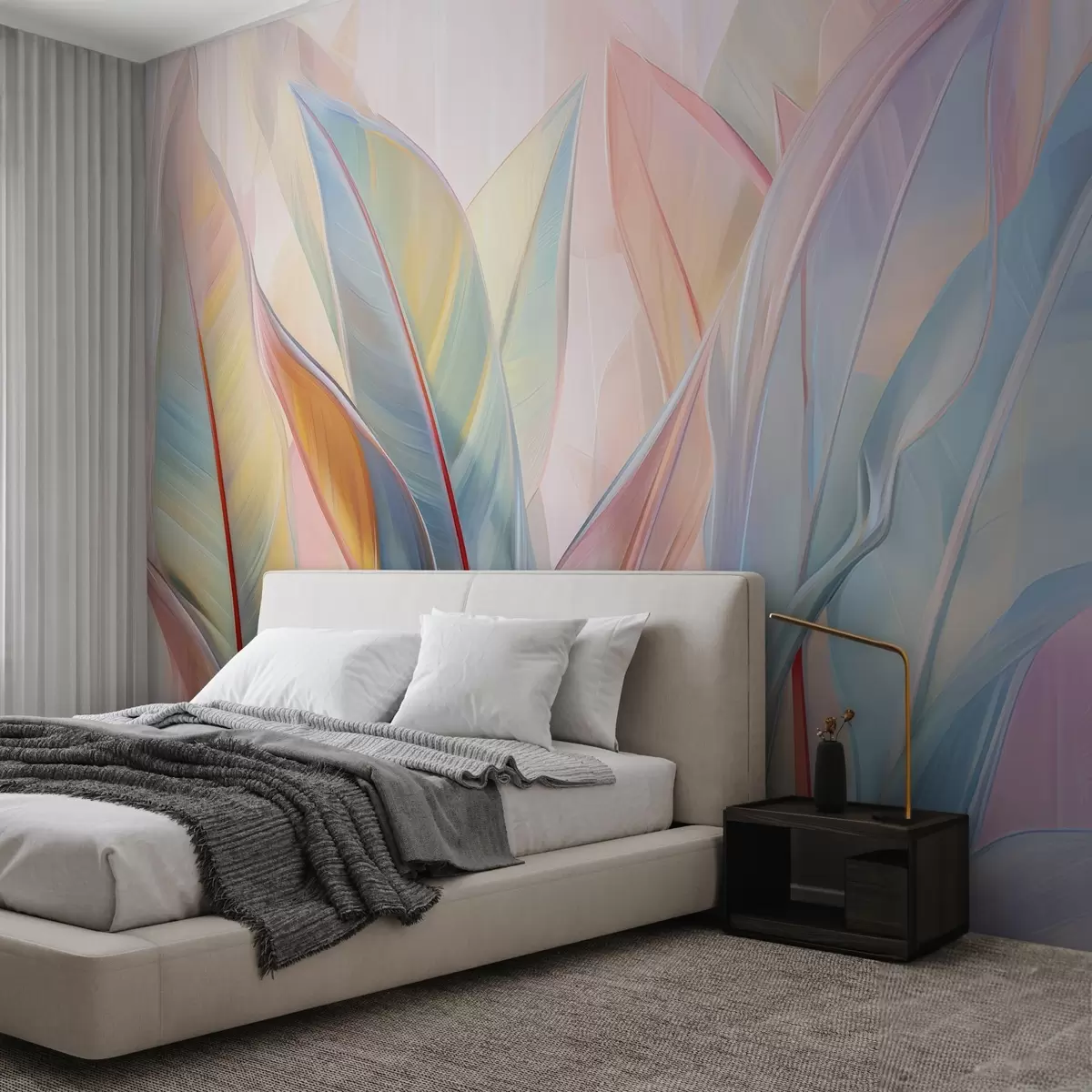 wall murals Стилизовани разнобојни листови w02624