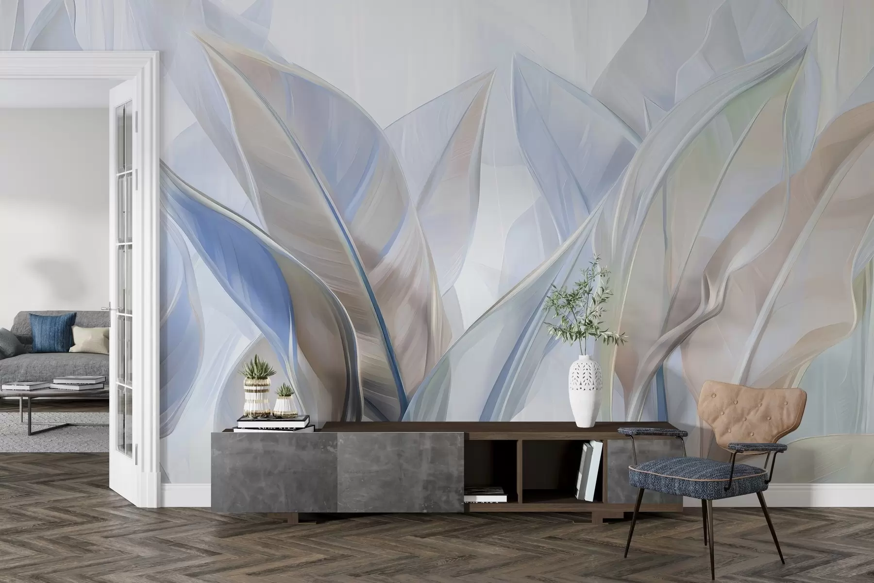 wall murals Стилизовани разнобојни листови w02624v1