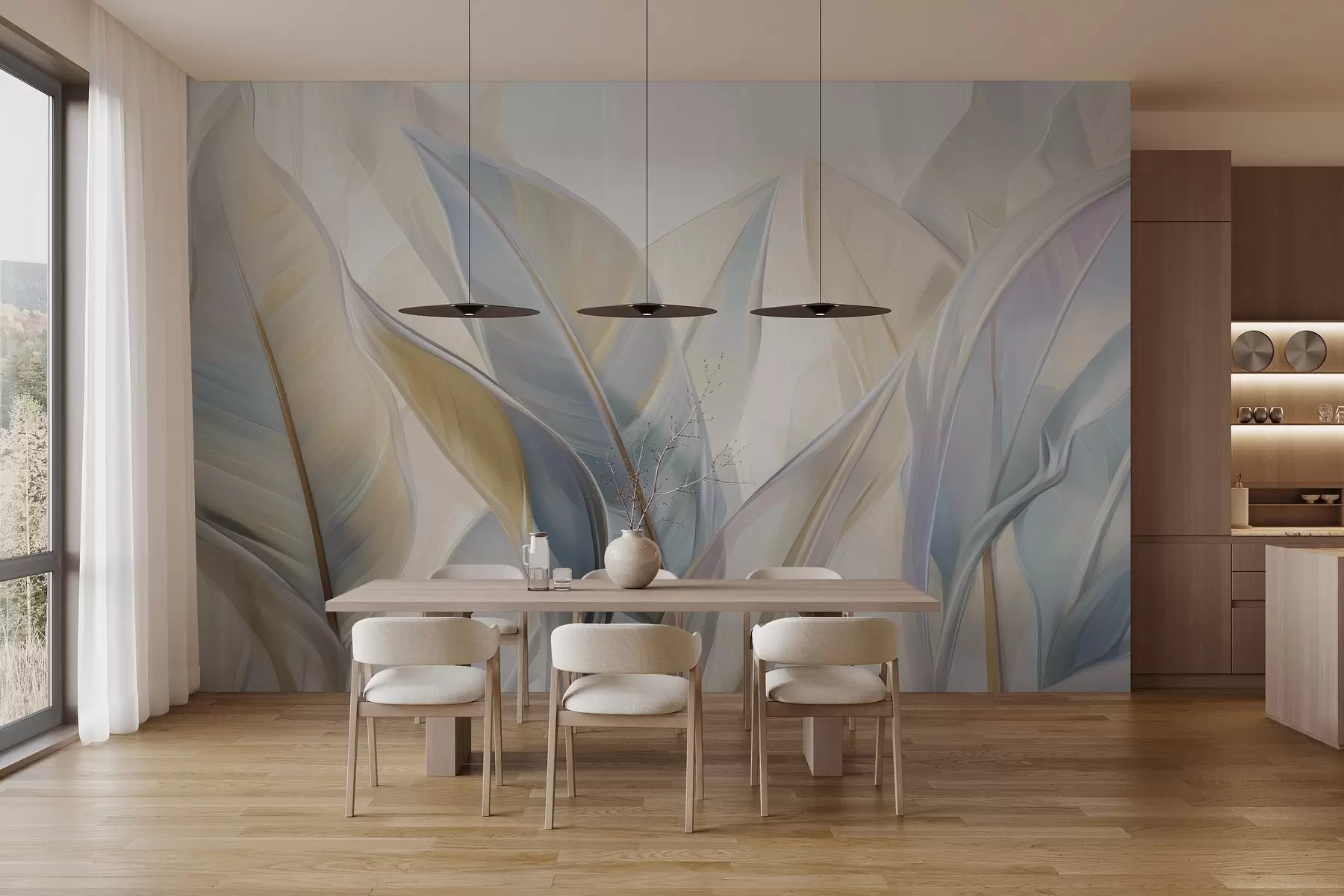 wall murals Стилизовани разнобојни листови w02624v2