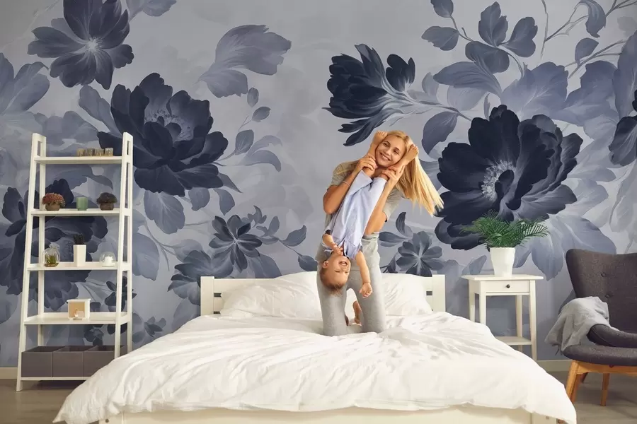 wall murals Сликовит букет на светлој позадини w02675v1