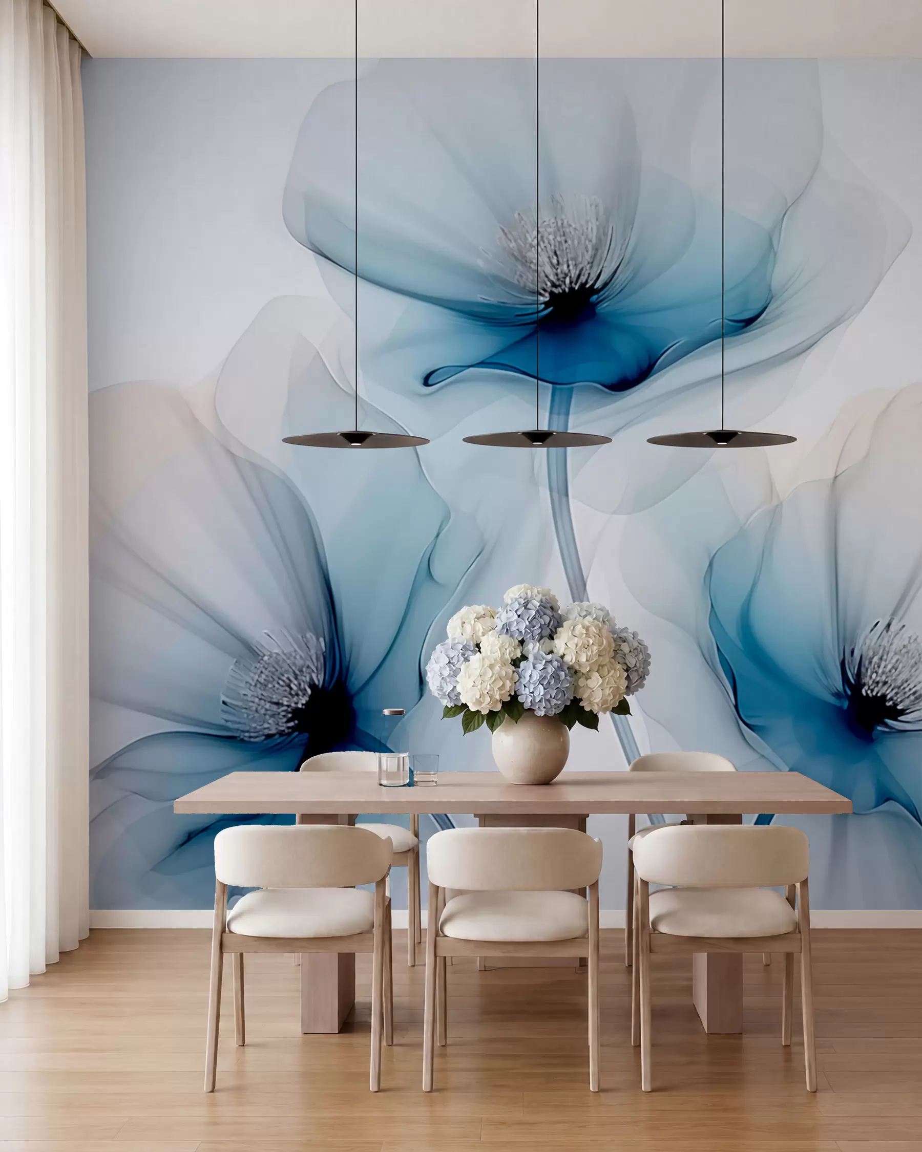 wall murals Прозирно цвеће w02696