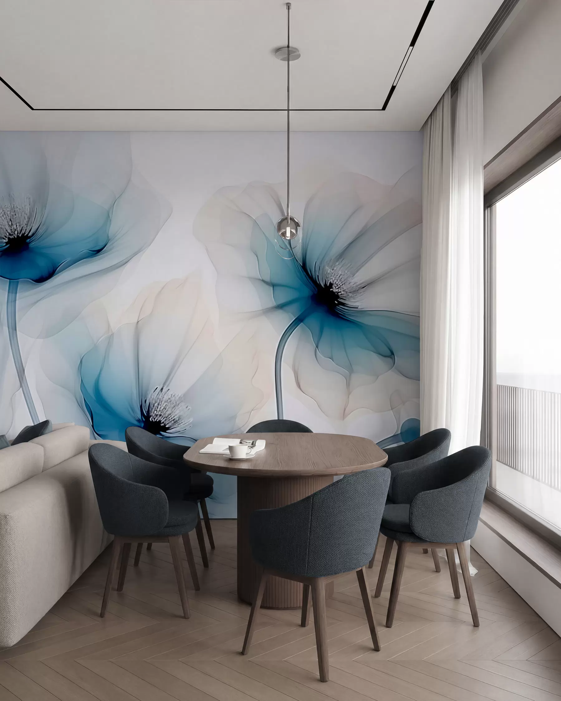 wall murals Прозирно цвеће w02696