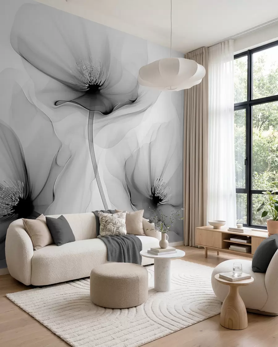 wall murals Прозирно цвеће w02696v2