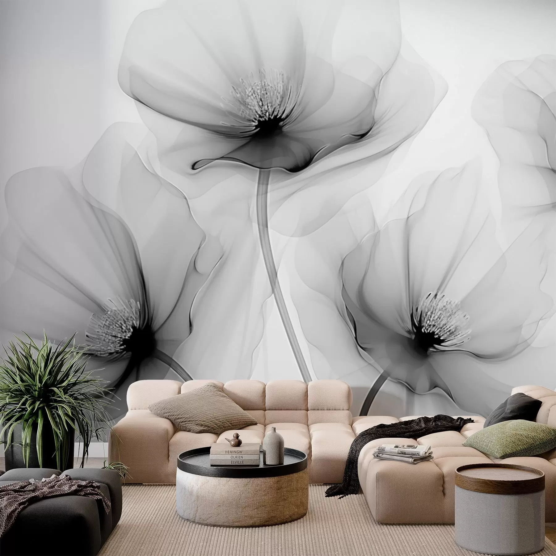 wall murals Прозирно цвеће w02696v2