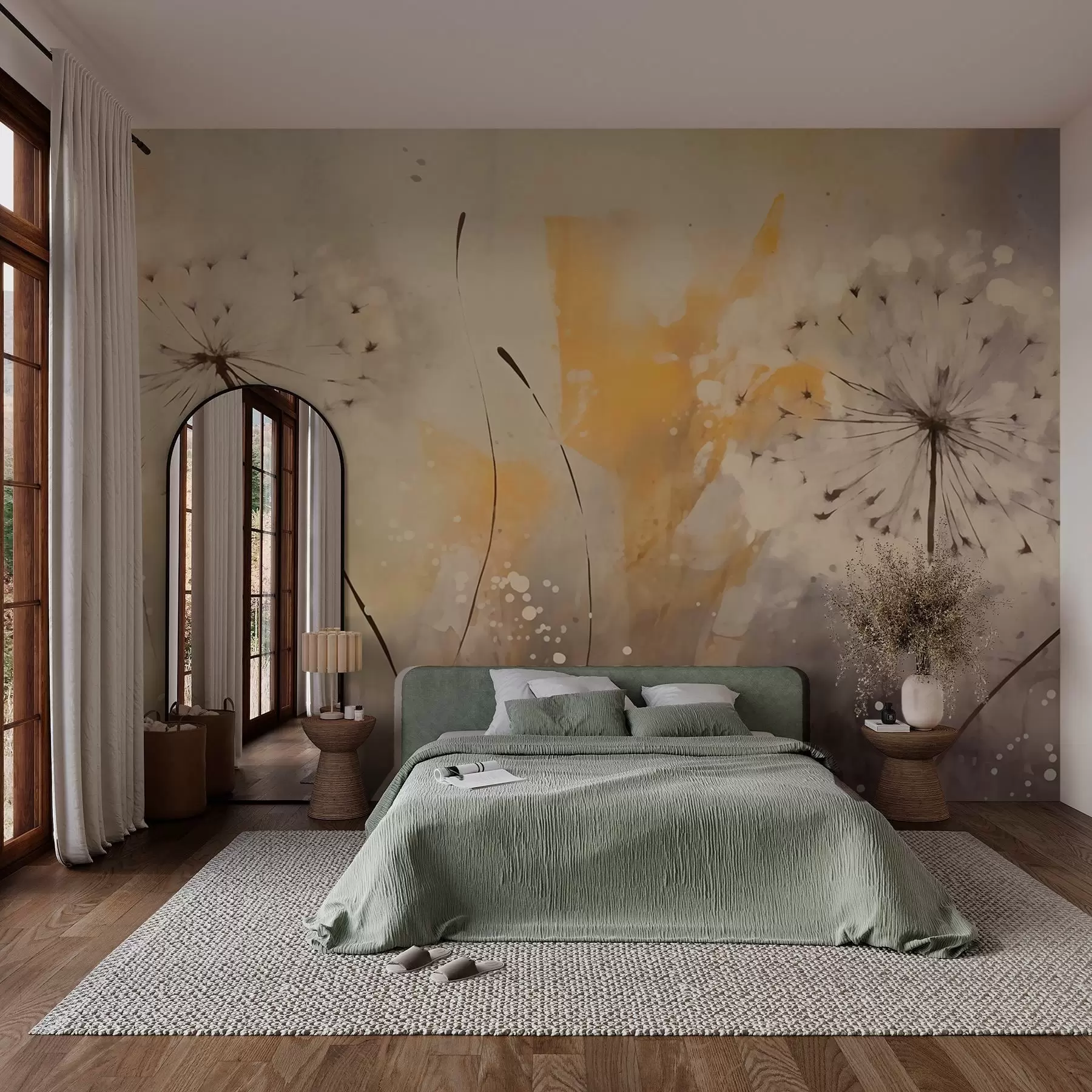 wall murals Замагљени маслачак у пастелним бојама w02699