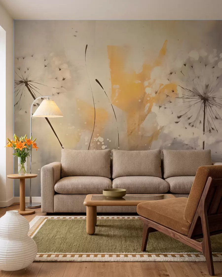 wall murals Замагљени маслачак у пастелним бојама w02699