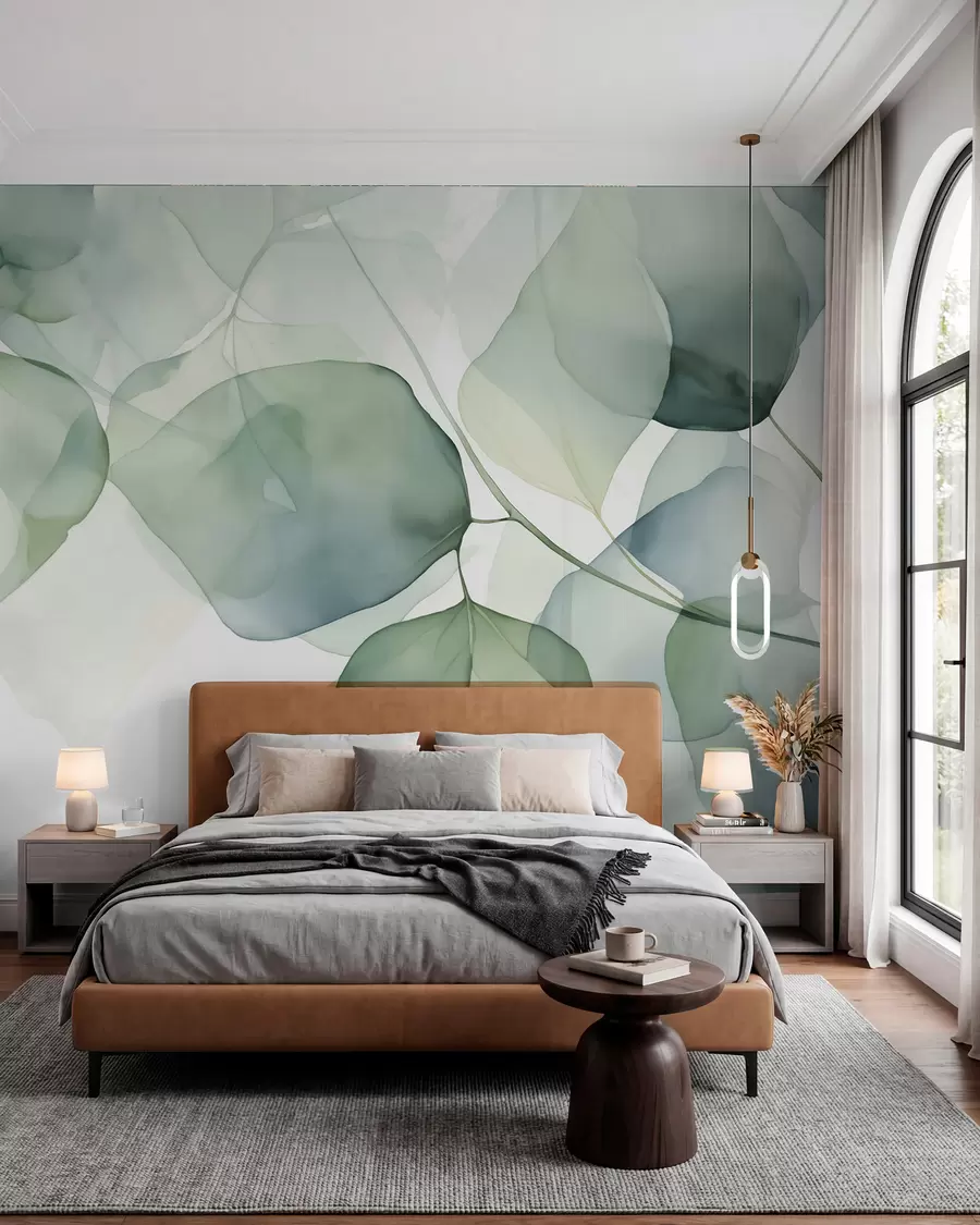 wall murals Оставља велику апстрактну имитацију акварела w02725