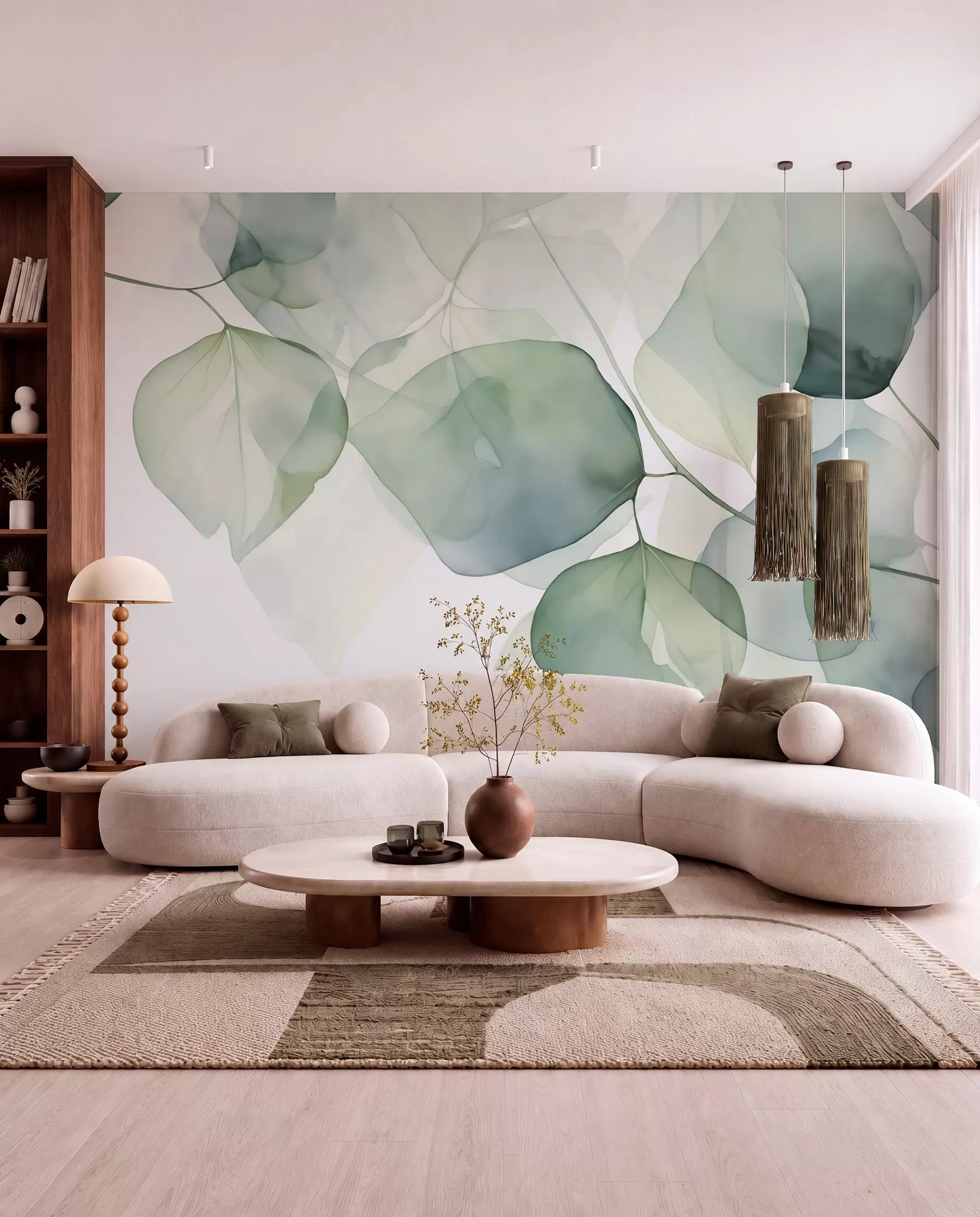wall murals Оставља велику апстрактну имитацију акварела w02725