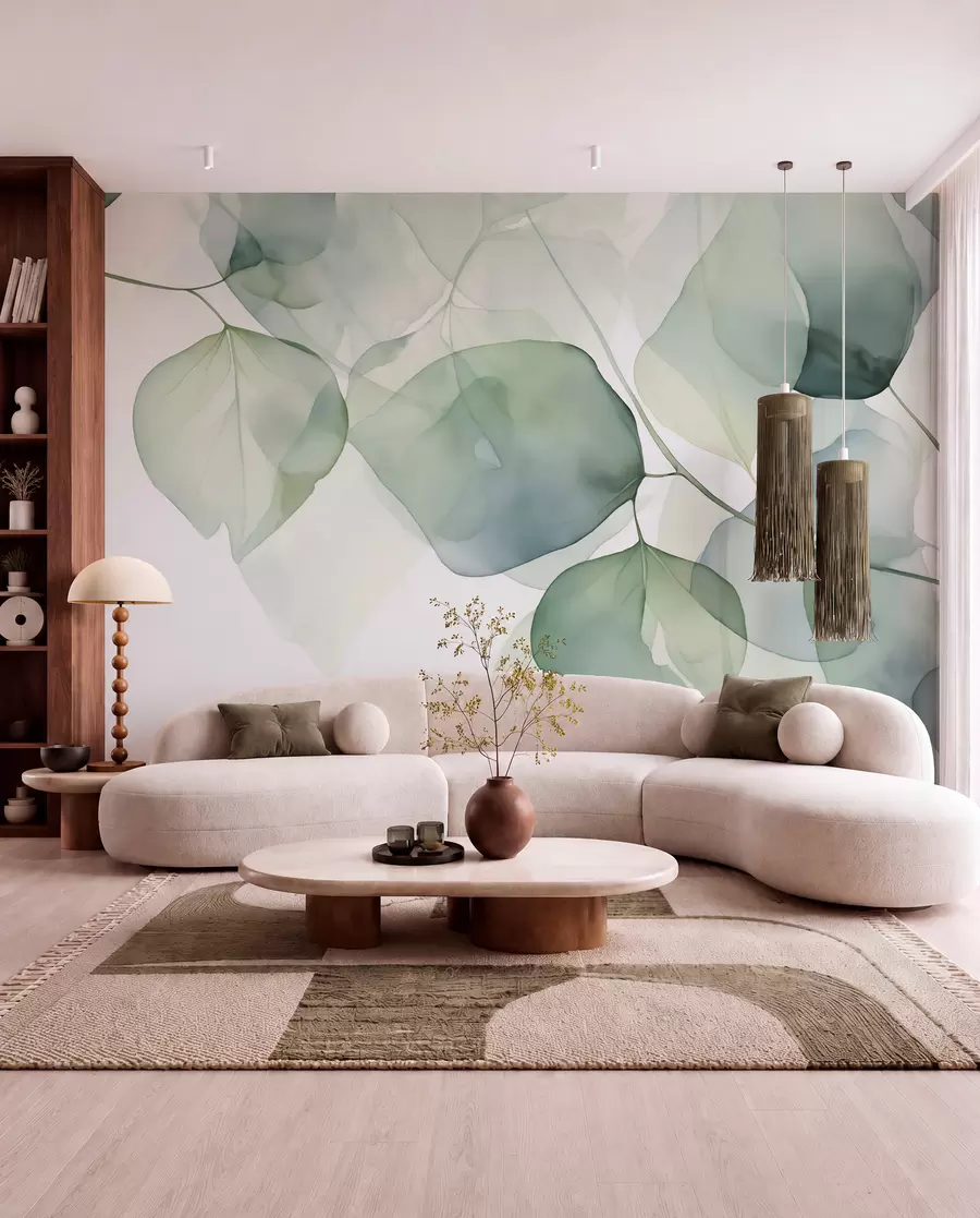 wall murals Оставља велику апстрактну имитацију акварела w02725