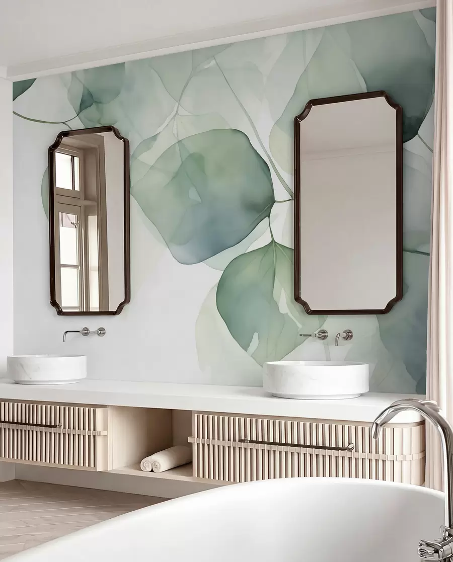 wall murals Оставља велику апстрактну имитацију акварела w02725