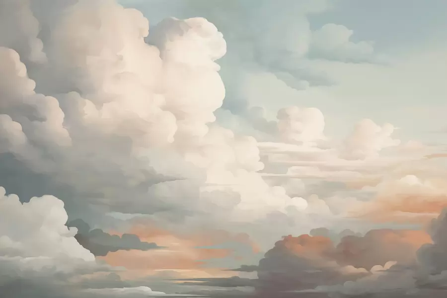 wall murals Велики облаци имитација слике w02731