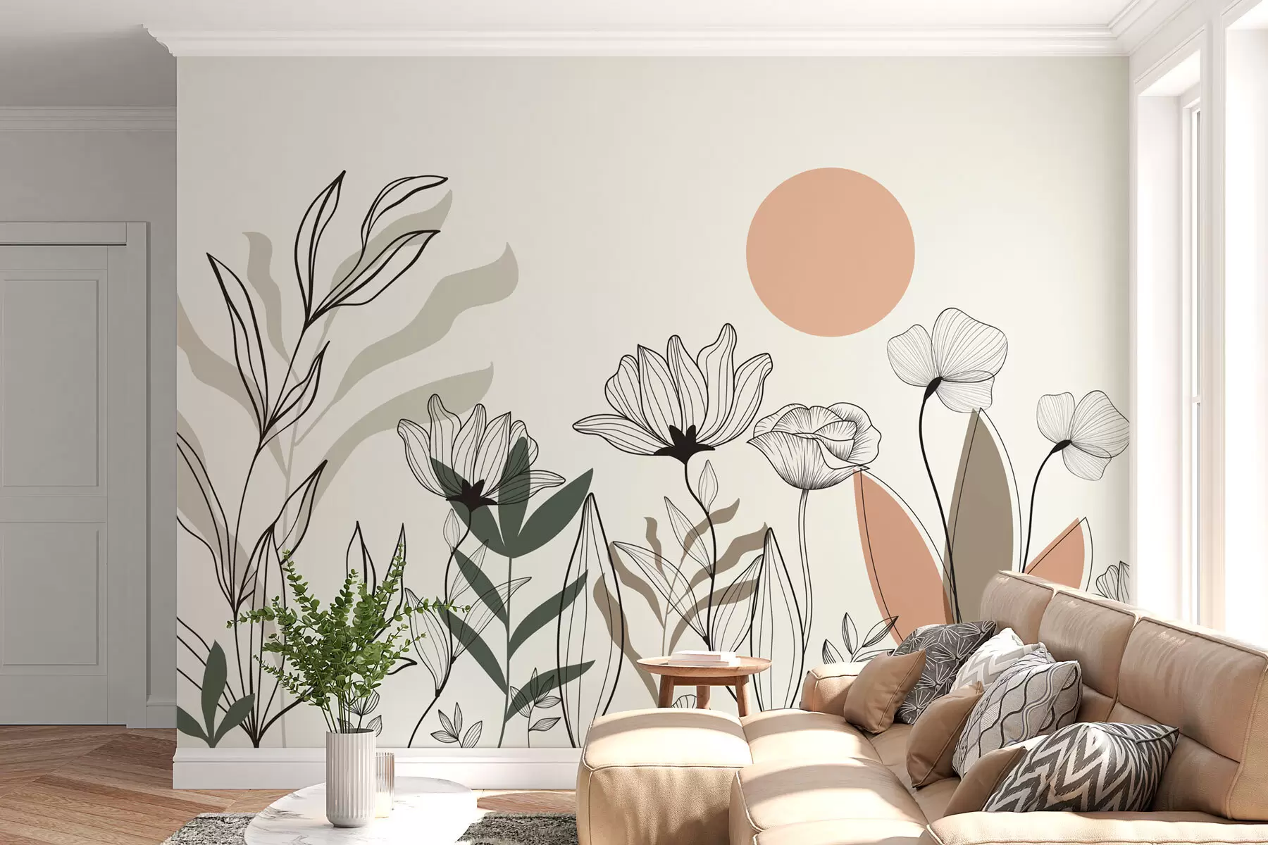 wall murals Цвеће у бохо стилу w02753