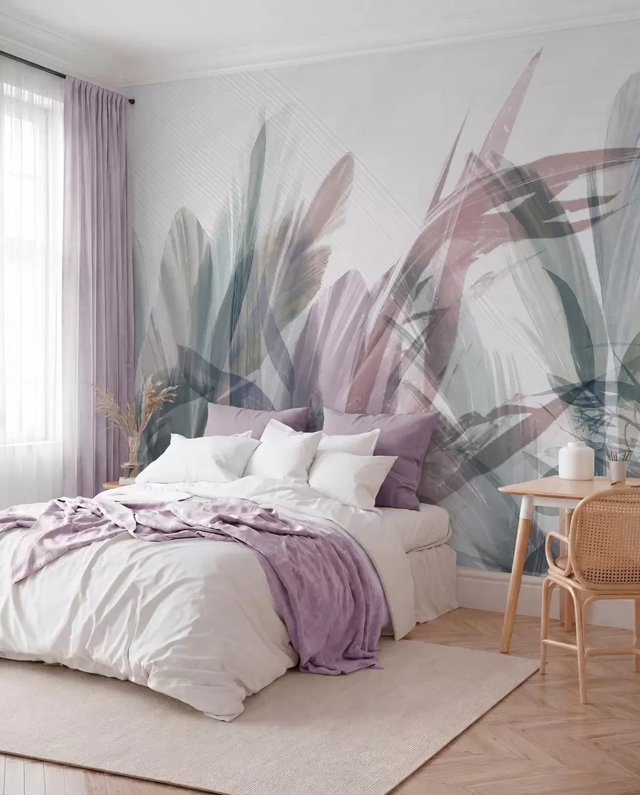 wall murals Меко лишће у нежним нијансама w00798v1