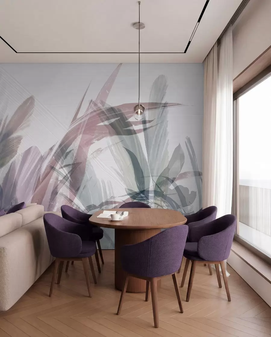 wall murals Меко лишће у нежним нијансама w00798v1