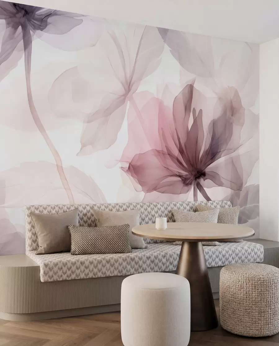 wall murals Ефемерно цвеће у деликатним пастелним бојама w02755