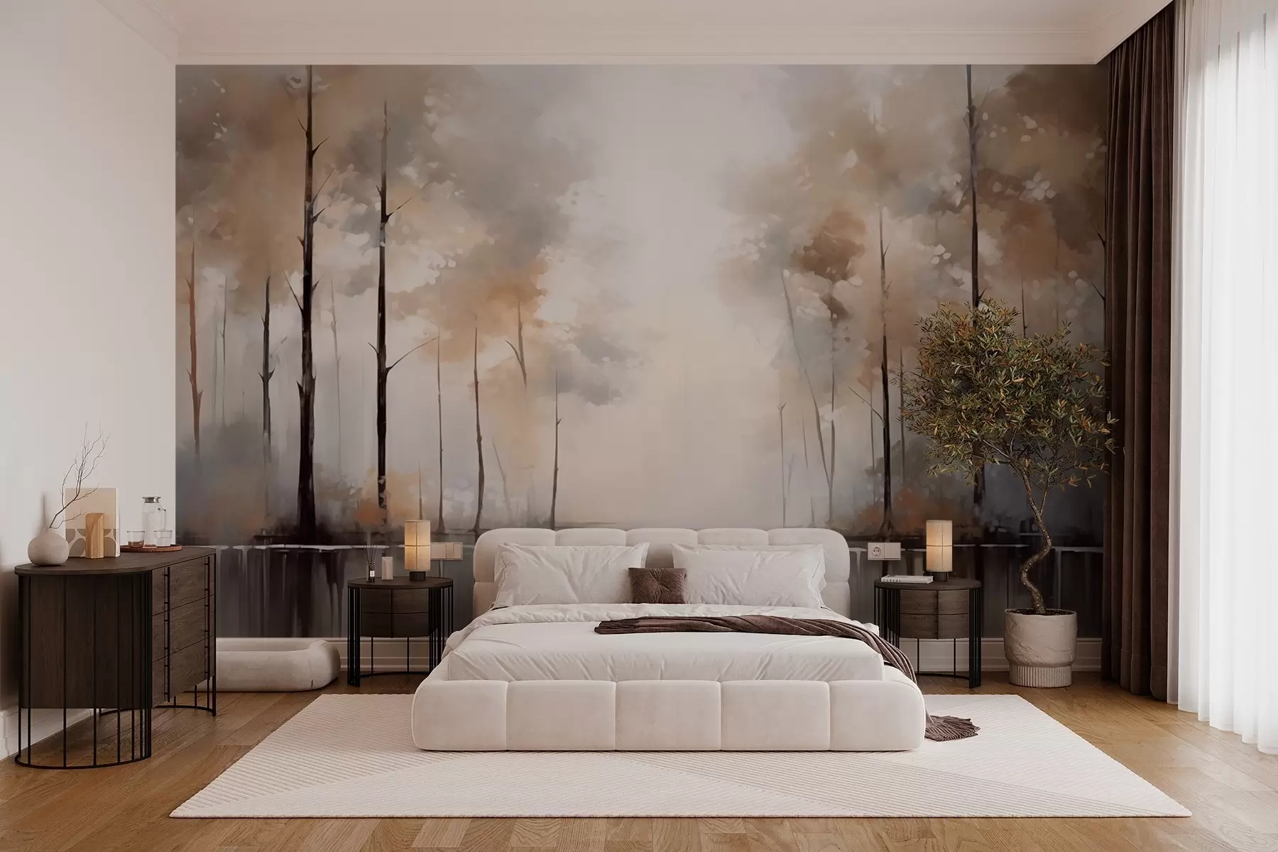 wall murals Магловита шума поред баре w02758