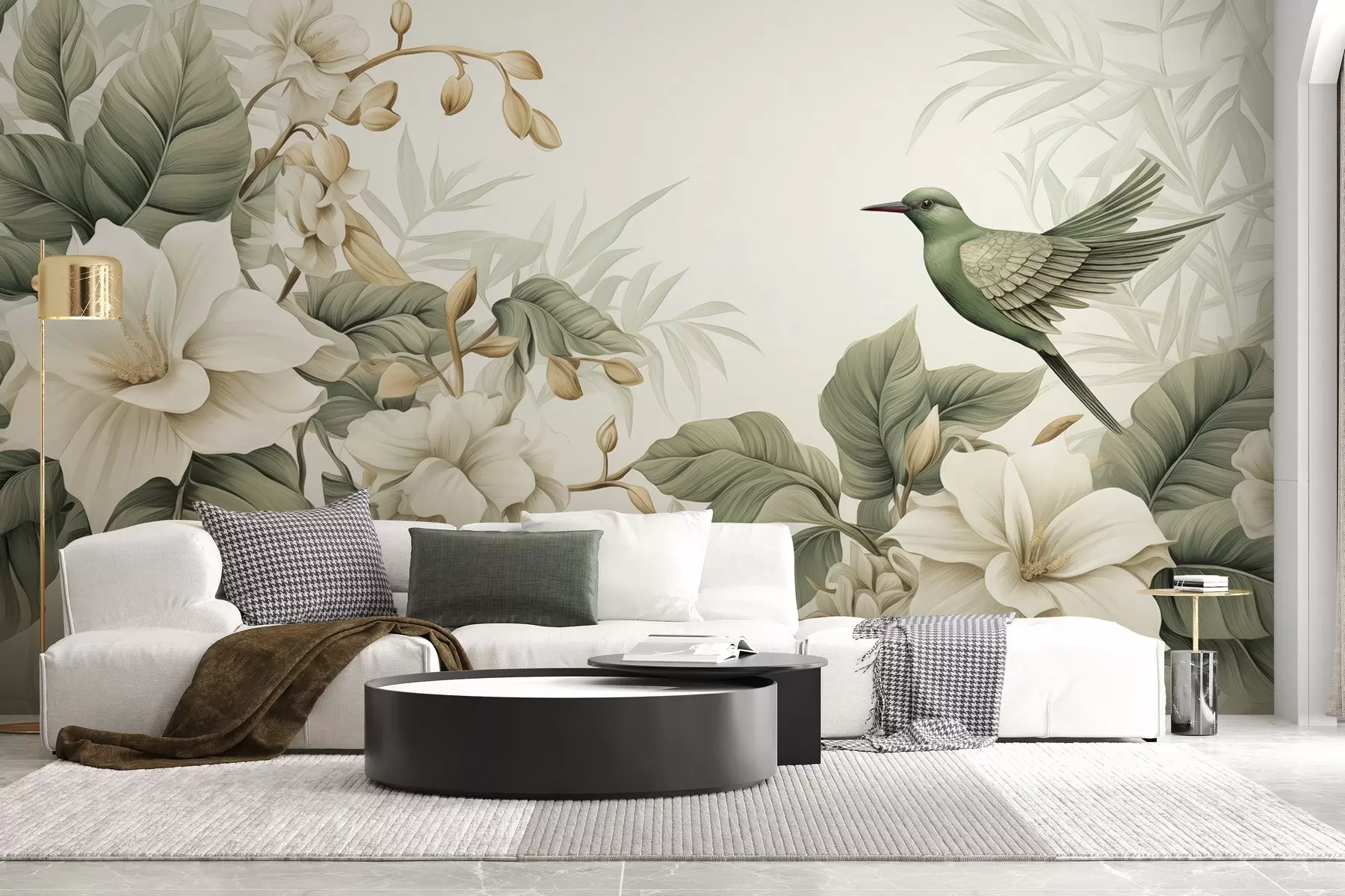 wall murals Тропски пејзаж са цвећем w02844
