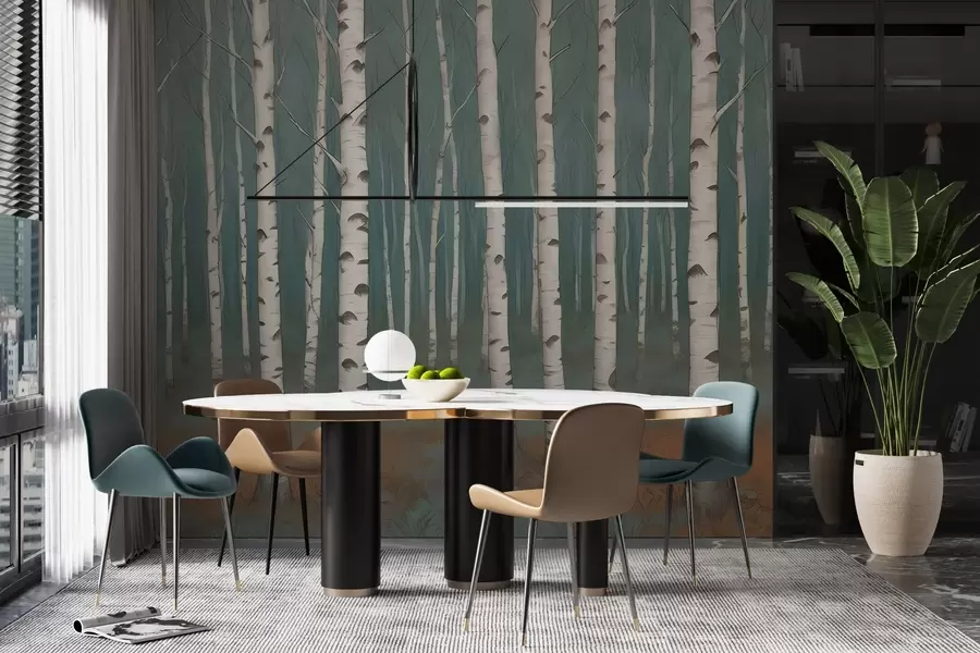 wall murals Акварел брезе w02845