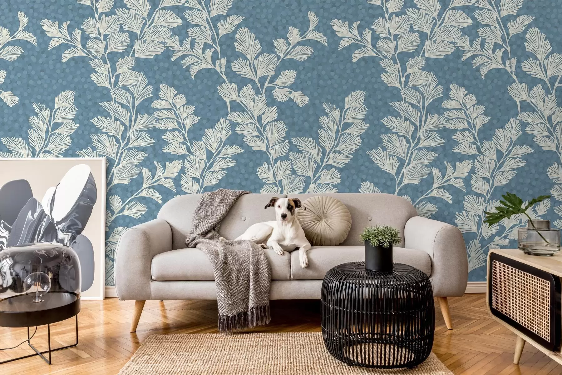 wall murals Прекрасне гране у плавој нијанси w02784v2