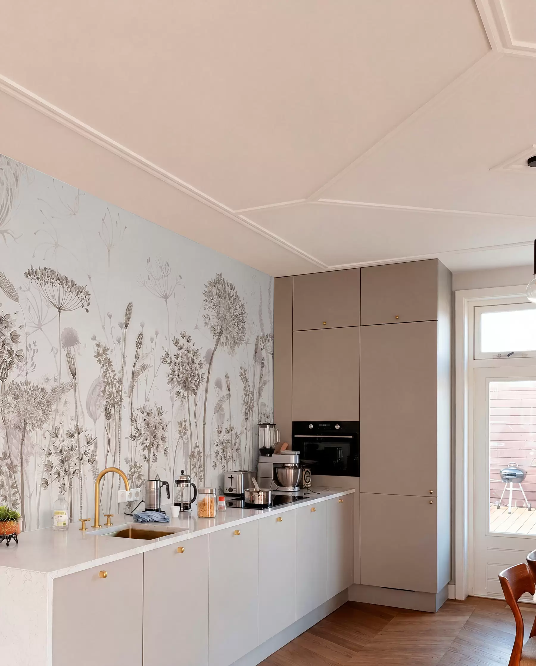 wall murals Ваздушни маслачак и дивље цвеће у акварел стилу w08637